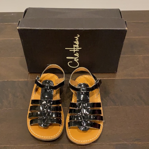 Cole Haan black apple fisher sandal toddler sz 9 - Picture 5 of 7